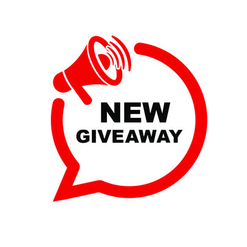 giveaway sign on white background	