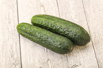 Ripe organic natural green cucumber