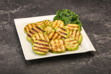 Vegan cuisine Grilled zucchini slices