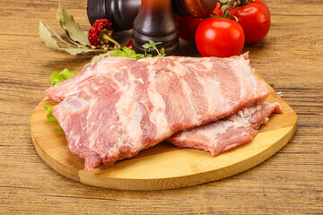 Fototapeta premium Raw pork ribs for cooking