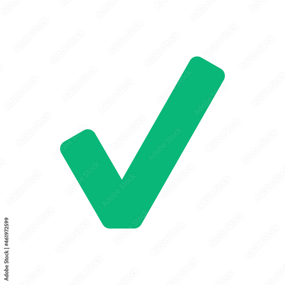Poster check mark isolated vector icons. green tick icon