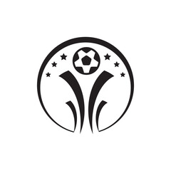 Football championship tournament competition logo design