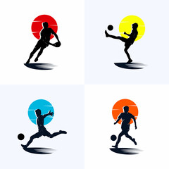 Obraz premium Set of Football Sport Logo Design Template