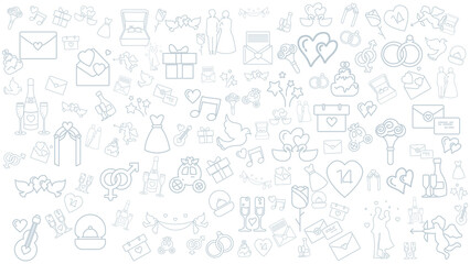 Obraz premium love icon background. love icon background.