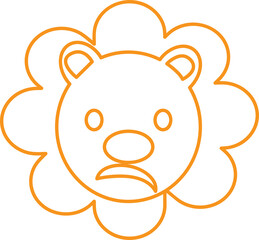 Obraz premium Cute Lion emotion Icon Illustration sign design