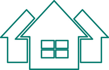 simple house symbol and home icon sign