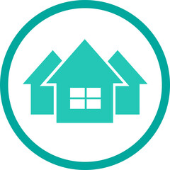 simple house symbol and home icon sign