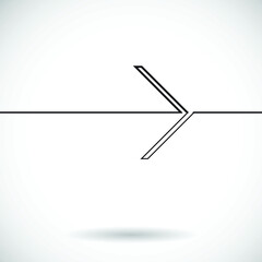 One Line Design . Vector Arrow Background.Abstract Geometrical illustration. Continuous line arrow. Creative logo design .