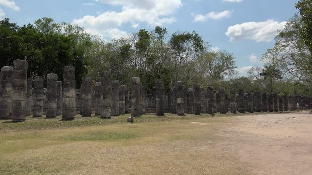 Group of the Thousand Columns in Chichen Itza. Yucatan, Mexico 