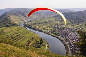Beautiful landscape of the German Mosel wine region