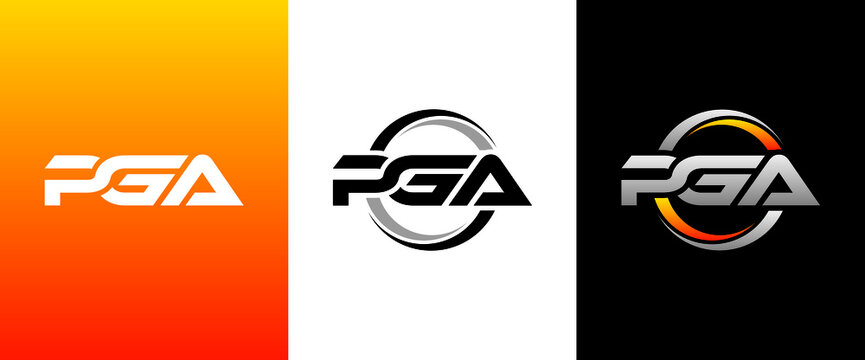 PGA Letter Initial Logo Design Template Vector Illustration