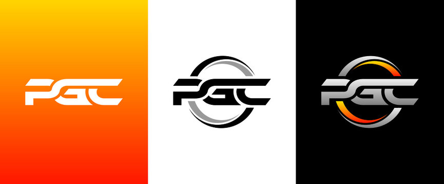 PGC Letter Initial Logo Design Template Vector Illustration