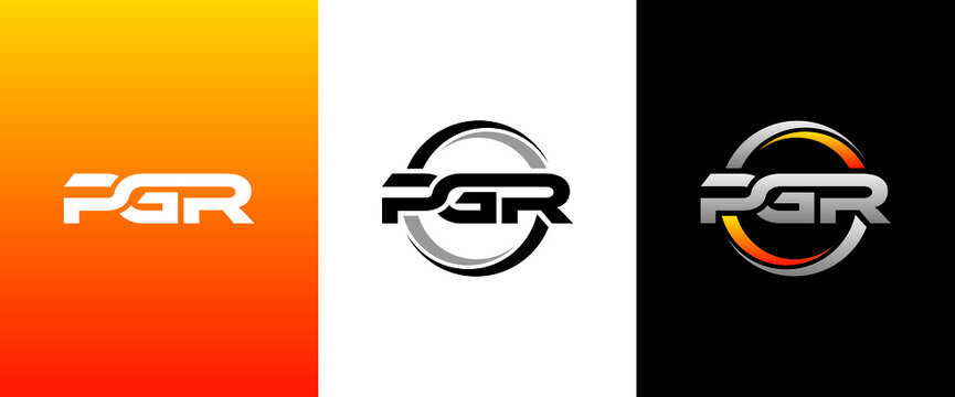 PGR Letter Initial Logo Design Template Vector Illustration