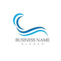 Naklejka premium water wave icon vector illustration design