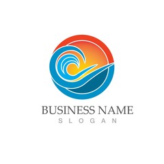 water wave icon vector illustration design