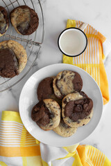 Black and white chocolate chips