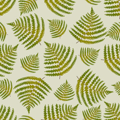 A pattern with fern branches. Raster image