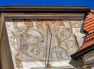 Old Sundial at Courtyard Klosterneuburg Abbey