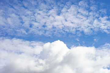 An image sky blue color with cloudscape have cloud  air the atmosphere beautiful for background.