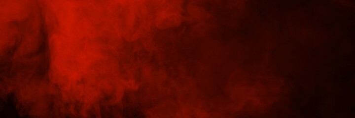 Dark red color smoke background. Panorama