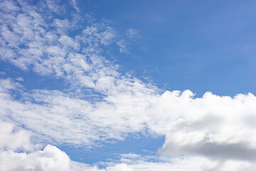 An image sky blue color with cloudscape have cloud  air the atmosphere beautiful for background.