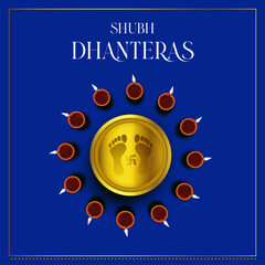 Dhanteras Coin LaxMi Vector Festival