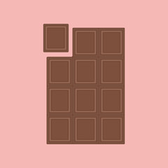 シンプルでかわいい板チョコのイラスト