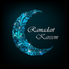 Ramadan Kareem. Moon. Vector illustration