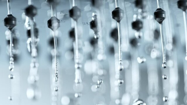 Super Slow Motion Shot of Water Falling From Shower Head at 1000fps.