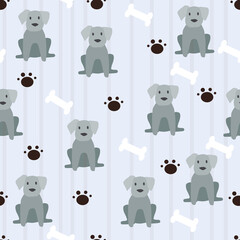 seamless vector pattern with cute dogs