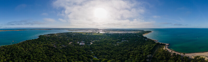 Panorama plage de Trousse Chemise Ile de Ré Charente Maritime France