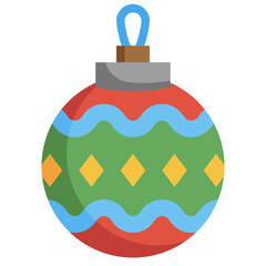 BAUBLE flat icon,linear,outline,graphic,illustration
