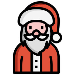 SANTA filled outline icon,linear,outline,graphic,illustration