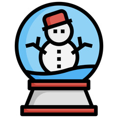 SNOW GLOBE filled outline icon,linear,outline,graphic,illustration
