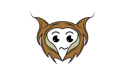 Vector Cute Kawaii Lynx Cat Illustration