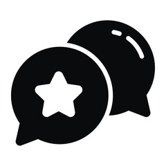 chat bubble glyph icon, Merry Christmas and Happy New Year icons for web and mobile design.