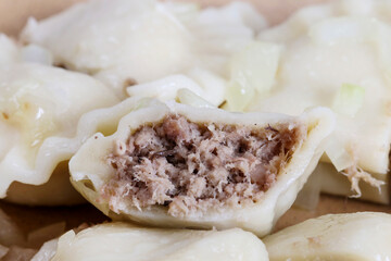 Traditional polish dumplings filled with meat.