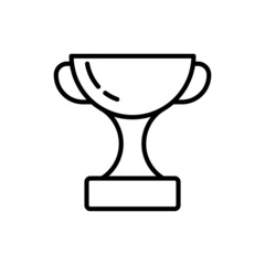 Trophy thin line icon. Modern vector illustration of champion award.