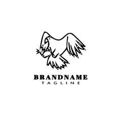 bird logo cartoon icon design template black isolated vector shape