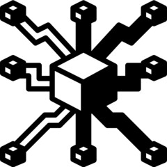 non fungible token solid line icon