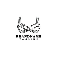 bra logo cartoon icon template black cute vector illustration