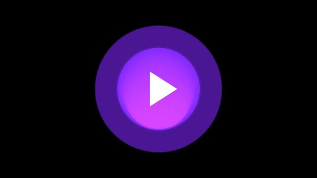 Purple play button icon animation