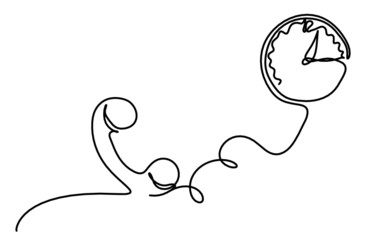 Abstract handset as line drawing on white background. Vector