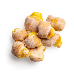 Isolated baked snack on white background