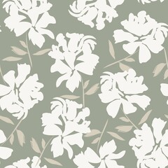 Floral Brush strokes Seamless Pattern Background
