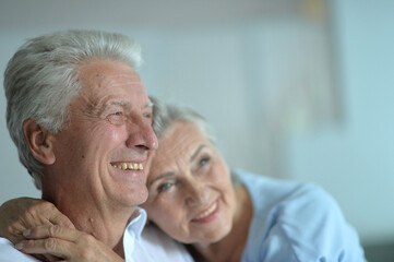 portrait of a senior couple smiling