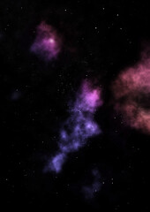 Star field in space and a nebulae