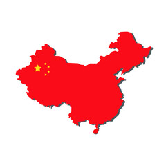 Vector illustration representing China map, vector icon.