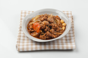 Korean food steamed chicken