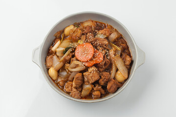 Korean food steamed chicken